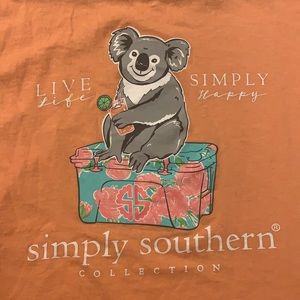 XXL Simply Southern Coral Short Sleeve Koala 🐨